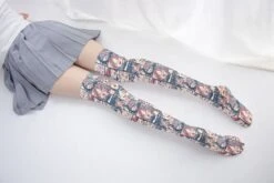Comic Strip Manga Stockings -Clothing Discount Store manga comic anime face stockings socks thigh highs 309