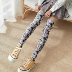 Comic Strip Manga Stockings -Clothing Discount Store manga comic anime face stockings socks thigh highs 392