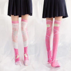 Menhera Stockings -Clothing Discount Store menhera stockings fairy kei kawaii knee socks menhera pastel stockings kawaii babe 635