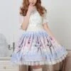 Milky Anime Print Skirt -Clothing Discount Store milky anime print skirt girl cosplay egl community fairy kei skirts kawaii babe 130