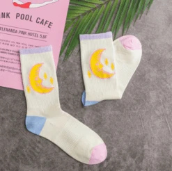 Kawaii Moon Socks -Clothing Discount Store moon2