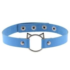 Neko Collar -Clothing Discount Store neko collar blue cat cats choker chokers necklace ddlg playground 795