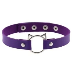 Neko Collar -Clothing Discount Store neko collar purple cat cats choker chokers necklace ddlg playground 217