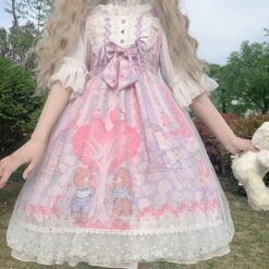 Neko Family Tree Dress -Clothing Discount Store neko family tree lolita dress bear bears cats girly jsk ddlg playground 180