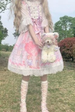 Neko Family Tree Dress -Clothing Discount Store neko family tree lolita dress bear bears cats girly jsk ddlg playground 318