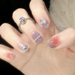 Ombre Gradient Press On Nails 26 Ombre Gradient Press On Nails -Clothing Discount Store ombre gradient press nails false press on gradients bows fairycore 672