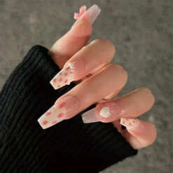 Ombre Gradient Press On Nails 34 Ombre Gradient Press On Nails -Clothing Discount Store ombre gradient press nails false press on gradients bows fairycore 982