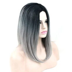 Ombre Medium Length Wigs -Clothing Discount Store ombre medium length wigs bob cat cosplay costume cosplay wig wig kawaii babe 756