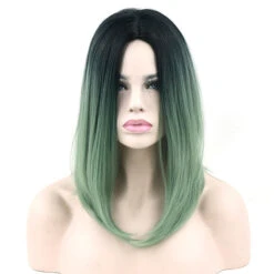 Ombre Medium Length Wigs -Clothing Discount Store ombre medium length wigs green bob cat cosplay costume cosplay wig wig kawaii babe 219