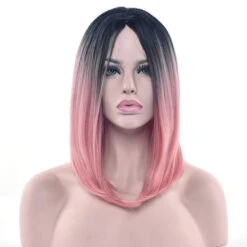 Ombre Medium Length Wigs -Clothing Discount Store ombre medium length wigs pink bob cat cosplay costume cosplay wig wig kawaii babe 733