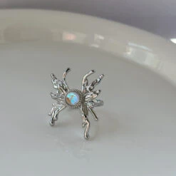 Opal Alien Rings -Clothing Discount Store opal alien rings opal set ethereal hammered jeweled jewelry 121