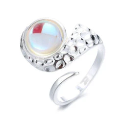 Opal Alien Rings -Clothing Discount Store opal alien rings opal set ethereal hammered jeweled jewelry 644