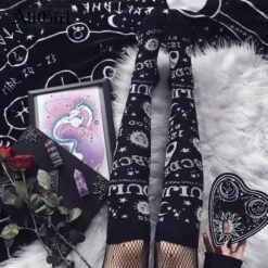 Oujia Stockings -Clothing Discount Store oujia stockings dark goth socks gothic occult ddlg playground 469 8df01679 f7be 492f a582 1bcc2c3ab5d3