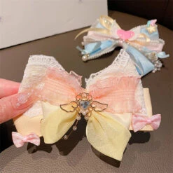 Pastel Decora Hair Bows 13 Pastel Decora Hair Bows -Clothing Discount Store pastel decora hair bows pins claws clips kawaii aesthetic bows 122