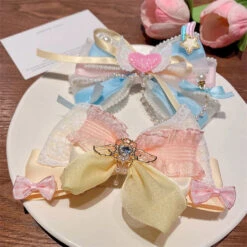 Pastel Decora Hair Bows 12 Pastel Decora Hair Bows -Clothing Discount Store pastel decora hair bows pins claws clips kawaii aesthetic bows 767