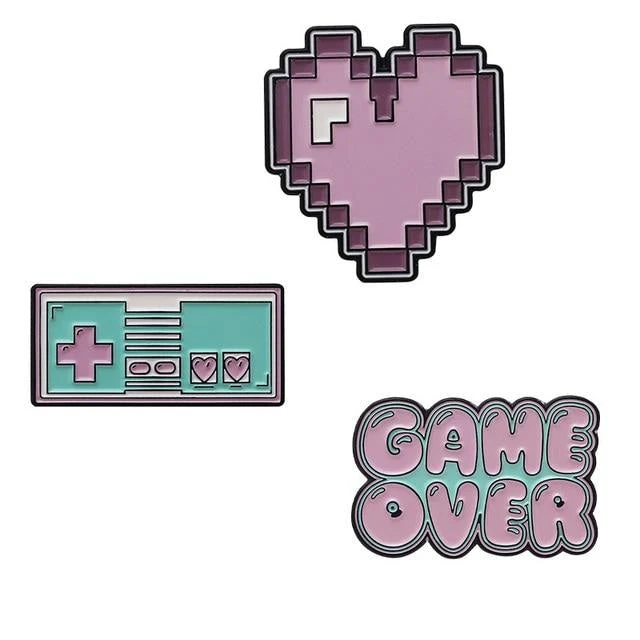 Pastel Gamer Enamel Pins 3 Pastel Gamer Enamel Pins