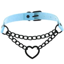 Pastel Goth Heart Choker 19 Pastel Goth Heart Choker -Clothing Discount Store pastel goth heart choker blue coat collar cute ddlg playground 118