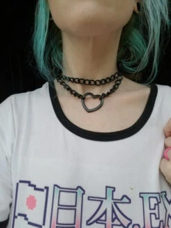 Pastel Goth Heart Choker 25 Pastel Goth Heart Choker -Clothing Discount Store pastel goth heart choker coat collar cute ddlg playground 635