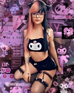 Devil Cutie Lingerie Set -Clothing Discount Store pastel goth kawaii lingerie set fuzzy bloomer shorts 735