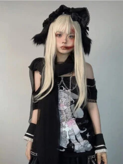 Pastel Menhera Off The Shoulder Tee -Clothing Discount Store pastel menhera shoulder tee anime anime girl fairy kei menhera menhera kei shirt kawaii babe 971