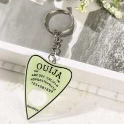 Pastel Ouija Keychain -Clothing Discount Store pastel ouija keychain glitter green fairy kei jewellery jewelry kawaii key chain ddlg playground 662