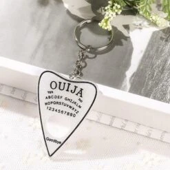 Pastel Ouija Keychain -Clothing Discount Store pastel ouija keychain glitter white fairy kei jewellery jewelry kawaii key chain ddlg playground 909