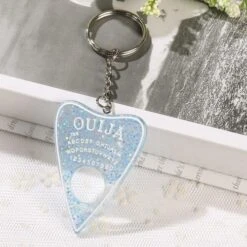 Pastel Ouija Keychain -Clothing Discount Store pastel ouija keychain sequin blue fairy kei jewellery jewelry kawaii key chain ddlg playground 324