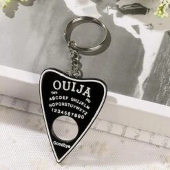 Pastel Ouija Keychain -Clothing Discount Store pastel ouija keychain solid black fairy kei jewellery jewelry kawaii key chain ddlg playground 859