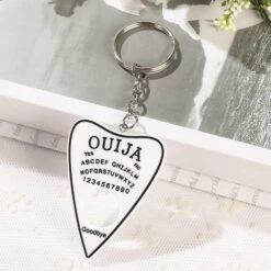Pastel Ouija Keychain -Clothing Discount Store pastel ouija keychain solid white fairy kei jewellery jewelry kawaii key chain ddlg playground 890