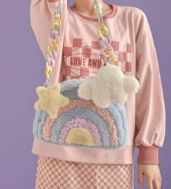 Pastel Rainbow Cloud Purse 15 Pastel Rainbow Cloud Purse -Clothing Discount Store pastel rainbow cloud purse bags handbag handbags pride purses kawaii babe 947
