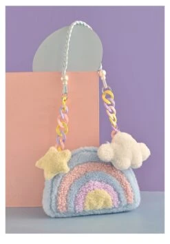 Pastel Rainbow Cloud Purse 19 Pastel Rainbow Cloud Purse -Clothing Discount Store pastel rainbow cloud purse chunky chain strap bags handbag handbags pride purses kawaii babe 484