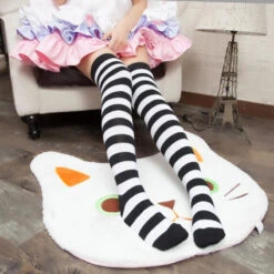 Pastel Striped Stockings 26 Pastel Striped Stockings -Clothing Discount Store pastel striped stockings black knee high leggings sock sockies socks kawaii babe 858