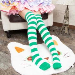 Pastel Striped Stockings 27 Pastel Striped Stockings -Clothing Discount Store pastel striped stockings green knee high leggings sock sockies socks kawaii babe 285