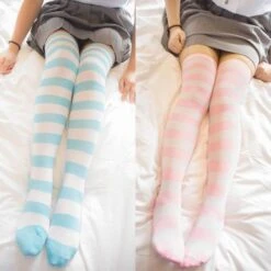 Pastel Striped Stockings 19 Pastel Striped Stockings -Clothing Discount Store pastel striped stockings knee high leggings sock sockies socks kawaii babe 269