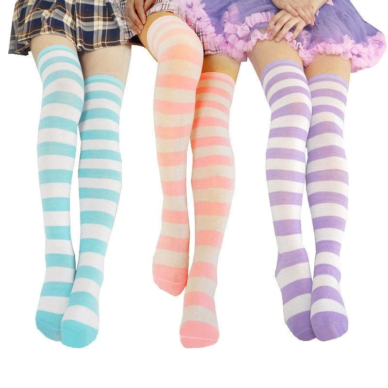 Pastel Striped Stockings 3 Pastel Striped Stockings
