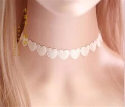 Pastel Valentine Choker -Clothing Discount Store pastel valentine choker chokers heart hearts necklace ddlg playground 805
