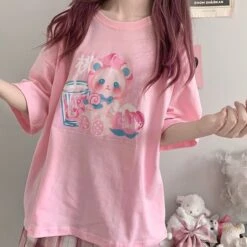 Peachy Baby Bear Tee -Clothing Discount Store peachy baby bear tee shirt peach peaches sweater ddlg playground 614