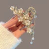 Pearl Floral Hair Claw Clip -Clothing Discount Store pearl floral hair claw clip pins claws clips floral flower 846