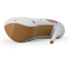 Pearlized Sweetheart Pumps -Clothing Discount Store pearlized sweetheart pumps bridal bride candy candy hearts decora shoes kawaii babe 296