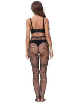 Pentagram Fishnets 11 Pentagram Fishnets -Clothing Discount Store pentagram fishnets goth fashion style gothic halloween socks ddlg playground 398