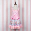 Pink Baby Deer Dress -Clothing Discount Store pink baby deer dress baby deer fawn bambi bow bows kawaii babe 110