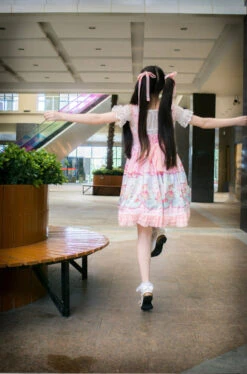 Pink Baby Deer Dress 19 Pink Baby Deer Dress -Clothing Discount Store pink baby deer dress baby deer fawn bambi bow bows kawaii babe 702