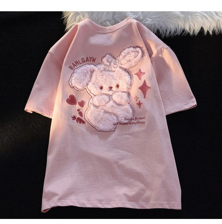 Pink Bunny Fluffy Tee 9 Pink Bunny Fluffy Tee - Image 7