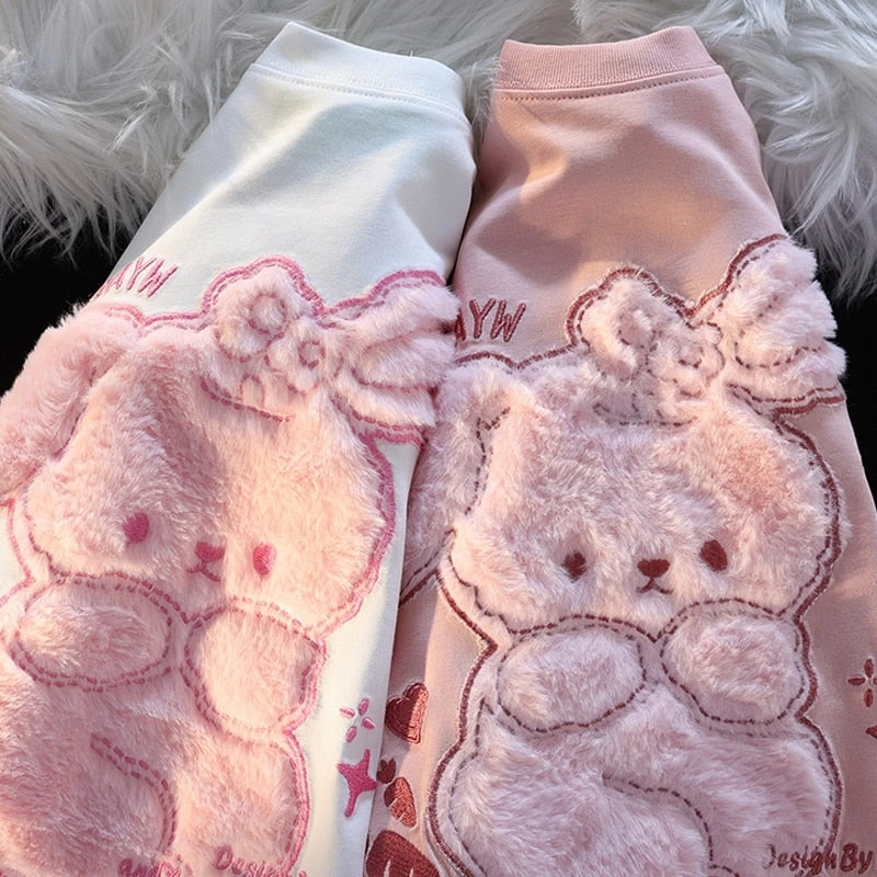Pink Bunny Fluffy Tee 7 Pink Bunny Fluffy Tee - Image 5