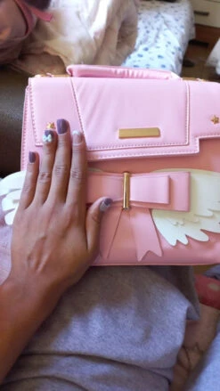 Pink Angel Wing Handbag 23 Pink Angel Wing Handbag -Clothing Discount Store pink card captor handbag bag bags handbags purse kawaii babe 262