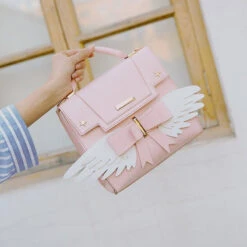 Pink Angel Wing Handbag 17 Pink Angel Wing Handbag -Clothing Discount Store pink card captor handbag bag bags handbags purse kawaii babe 440