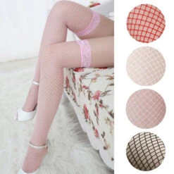 Fishnet Lace Stockings (5 Colors) -Clothing Discount Store pink fishnet stockings fish net fishnets hearts panty hose tights ddlg playground kawaii babe 843