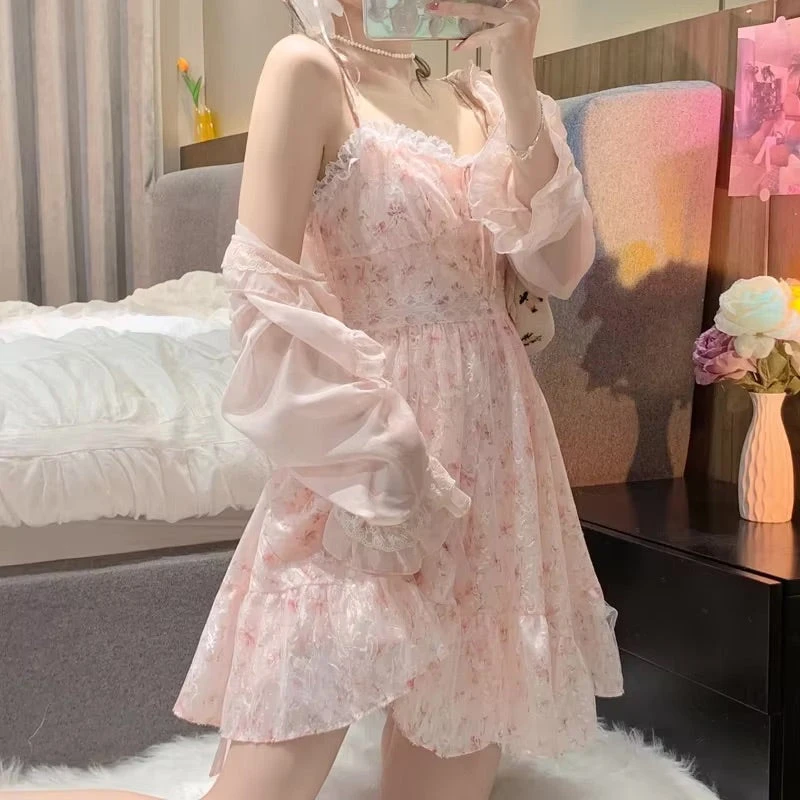 Pink Floral Whimsy Dress 4 Pink Floral Whimsy Dress - Image 2