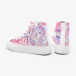 Candycore Amy High Top Sneakers -Clothing Discount Store pink kawaii fairy kei high top sneakers shoes 905