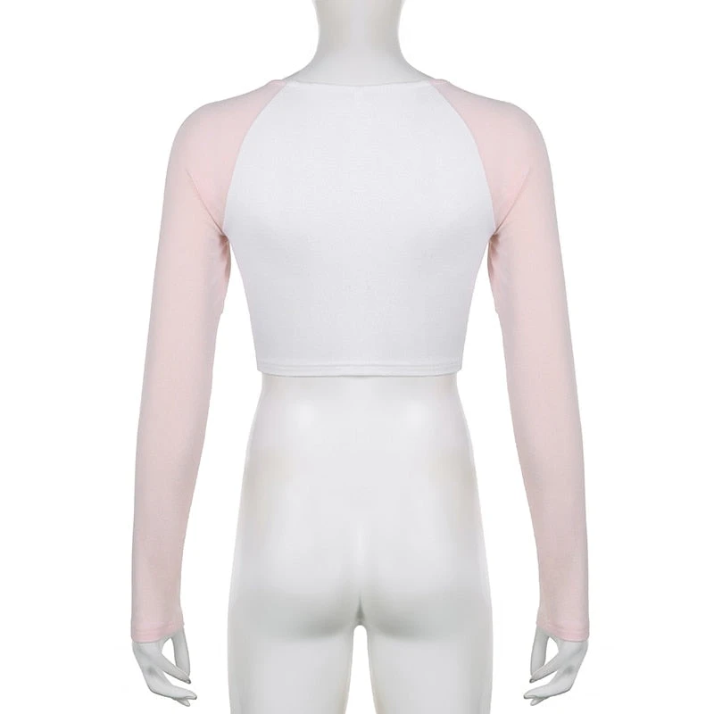 Pink Kitten Long Sleeve Crop Top 16 Pink Kitten Long Sleeve Crop Top - Image 14